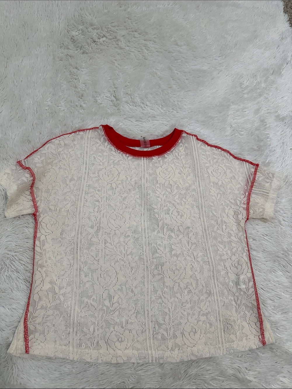 ❤️ NWOT Altar’d State Crop Movement Lace Shirt